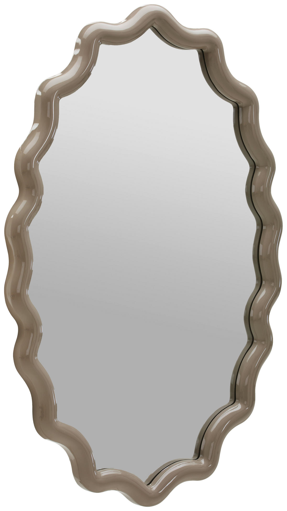 WANDSPIEGEL 80/120/4,5 cm    in wellenförmig  - Kaschmir, Design, Glas/Holzwerkstoff (80/120/4,5cm) - Novel