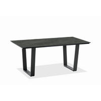 GARTENTISCH Kunststoff Anthrazit, Graphitfarben rechteckig  - Anthrazit/Graphitfarben, Design, Kunststoff/Metall (160/95/76cm)