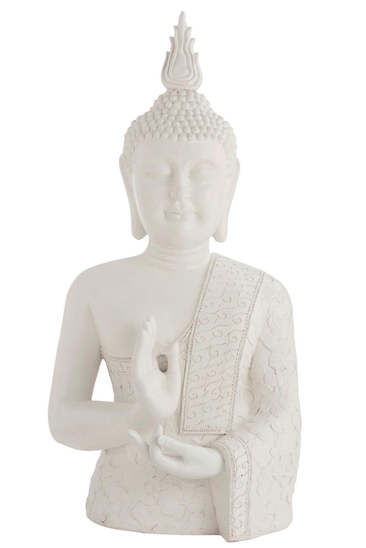 BUDDHA  - Weiss, Basics, Kunststoff/Metall (62/42/124cm) - Ambia Home