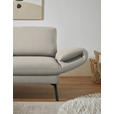 ECKSOFA  in Flachgewebe Naturfarben Armteilverstellung, Relaxfunktion, Drehsitzfunktion  175-224/255-365 cm  - Schwarz/Naturfarben, Design, Textil/Metall (175-224/255-365cm) - Dieter Knoll