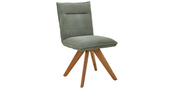 STUHL in Holz, Textil Waldgrün - Waldgrün/Wildeiche, Design, Holz/Textil (47/87/62cm) - Johann Jakob