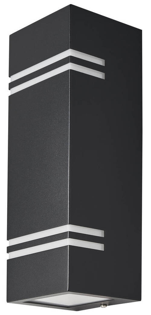 LED-AUßENLEUCHTE 8,5/8,7/25 cm   - Schwarz/Weiß, Design, Kunststoff/Metall (8,5/8,7/25cm)