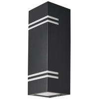 LED-AUßENLEUCHTE 8,5/8,7/25 cm   - Schwarz/Weiß, Design, Kunststoff/Metall (8,5/8,7/25cm)