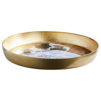 DEKORSKÅL   34,5 cm  - vit/brun, Design, glas (34,5cm) - Novel