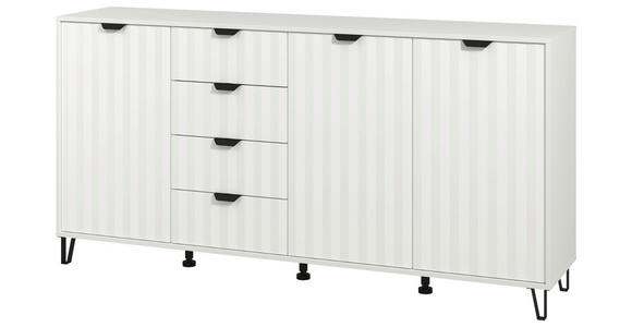 SIDEBOARD in 182,5/90,5/40 cm - Schwarz/Weiß, Basics, Holzwerkstoff/Metall (182,5/90,5/40cm) - Carryhome