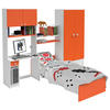SOBA ZA MLADE  narančasta, bijela  - narančasta/bijela, Design, drvni materijal (274/202/50cm) - Boxxx