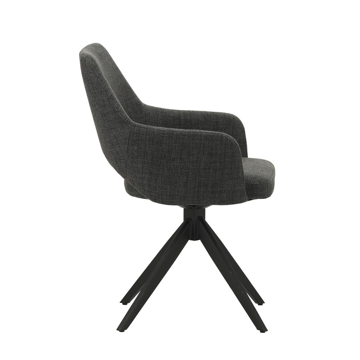 ŽIDLE, antracitová - černá/antracitová, Moderní, kov/textil (54,5/85/61,5cm) - MID.YOU