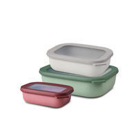 VORRATSDOSENSET 3-teilig  - Salbeigrün/Multicolor, Kunststoff (25/20/7cm) - Mepal