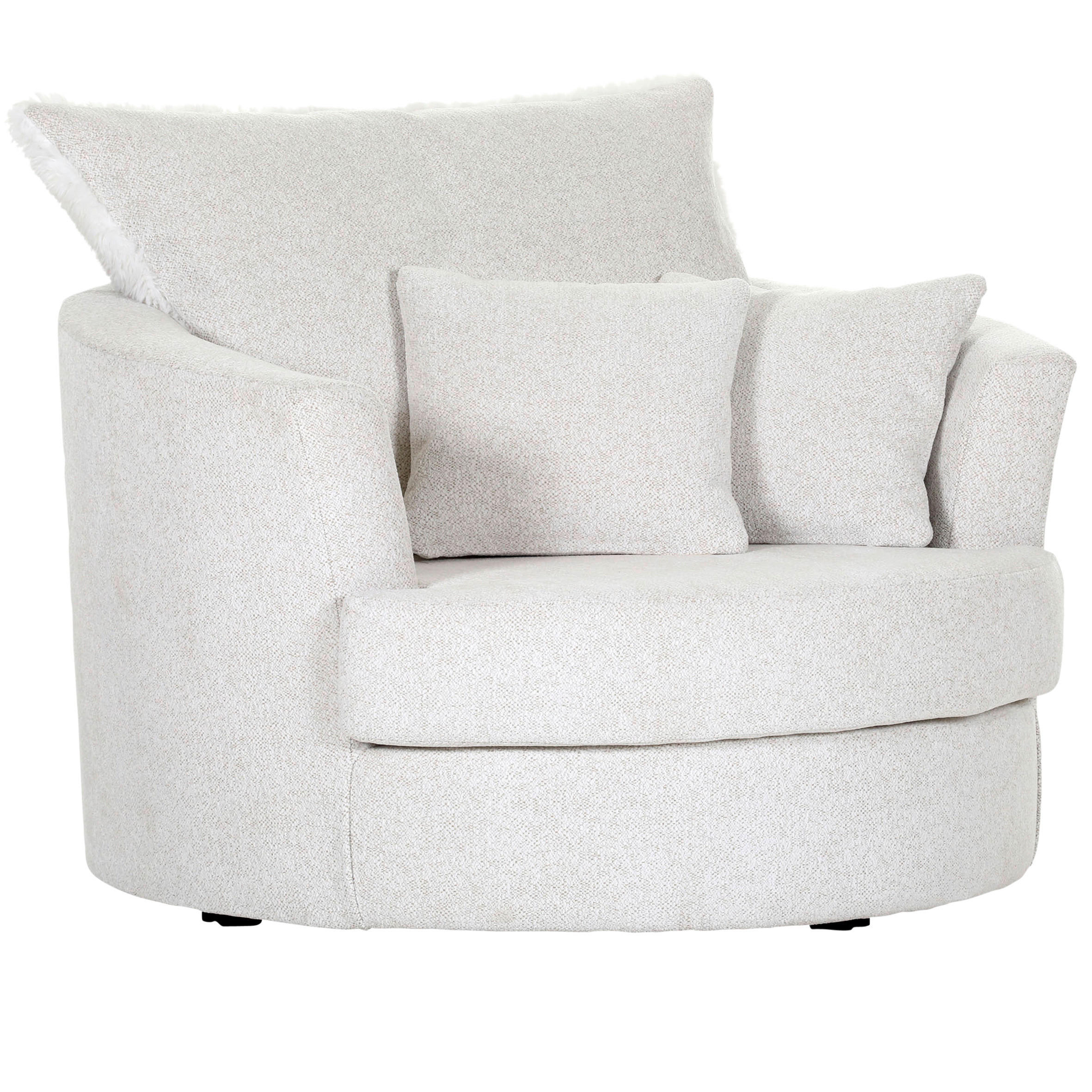 SESSEL in Flachgewebe Weiß  - Schwarz/Weiß, KONVENTIONELL, Textil/Metall (115/72/115cm) - Carryhome
