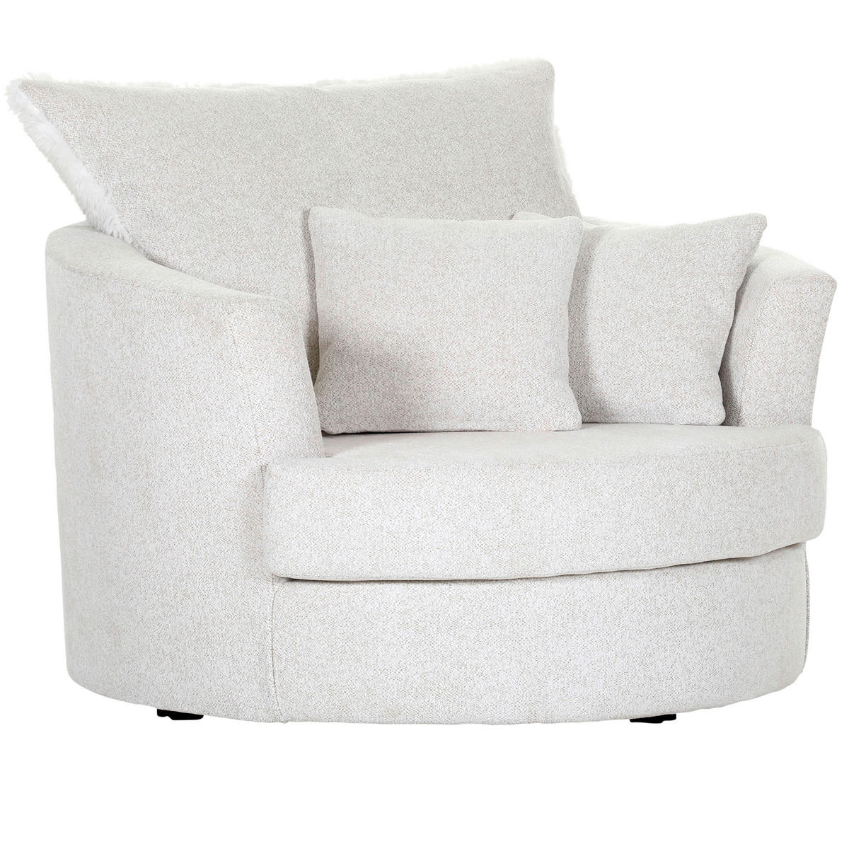 SESSEL in Flachgewebe Weiss  - Weiss/Schwarz, Konventionell, Textil/Metall (115/72/115cm) - Carryhome