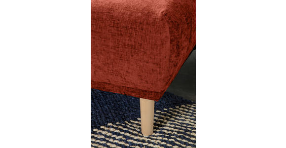 ECKSOFA Rostfarben Flachgewebe - Rostfarben/Buchefarben, KONVENTIONELL, Holz/Textil (144/230cm) - Carryhome