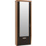 GARDEROBENSCHRANK Strukturbuche furniert lackiert Braun, Buchefarben - Buchefarben/Alufarben, Design, Glas/Holz (62/186/31cm) - Dieter Knoll