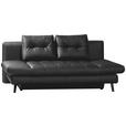 SCHLAFSOFA in Echtleder Anthrazit  - Anthrazit/Schwarz, Design, Leder/Metall (209/94/94cm) - Novel