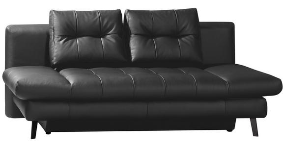 SCHLAFSOFA in Echtleder Anthrazit  - Anthrazit/Schwarz, Design, Leder/Metall (209/94/94cm) - Novel