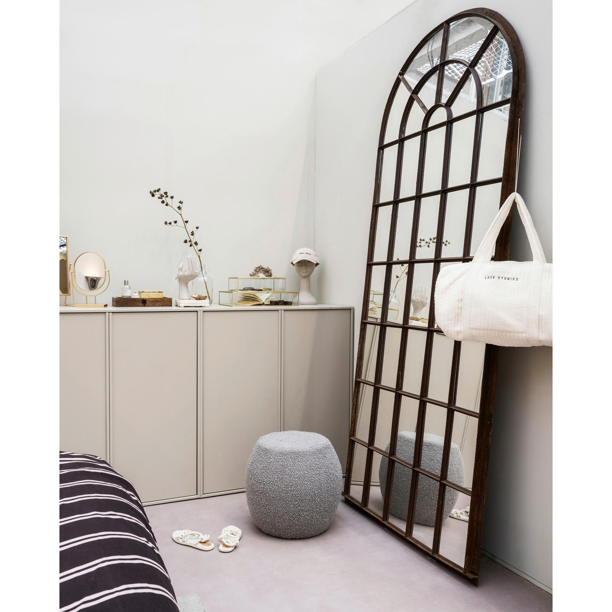DREHTÜRENSCHRANK  in Grau  - Grau, Design, Holz (100/110/58cm) - Livetastic