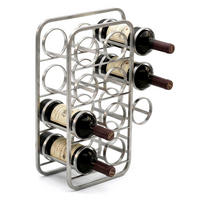 WEINREGAL 34/47/15 cm  - Silberfarben, Design, Metall (34/47/15cm) - Livetastic