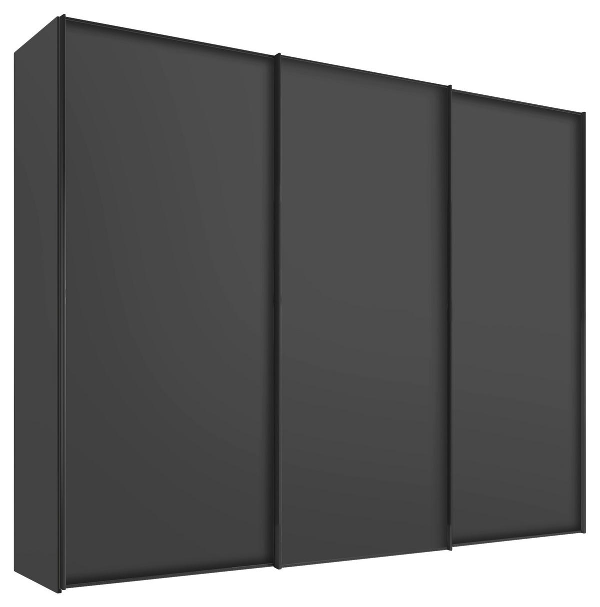 SCHWEBETÜRENSCHRANK Anthrazit  - Anthrazit/Graphitfarben, Design, Holzwerkstoff/Metall (280/240/68cm) - Moderano