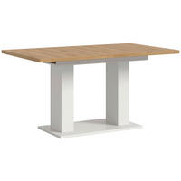 AUSZIEHTISCH Eiche Artisan rechteckig  ausziehbar  - Weiß/Eiche Artisan, KONVENTIONELL, Holzwerkstoff (150-190/90/76cm) - MID.YOU