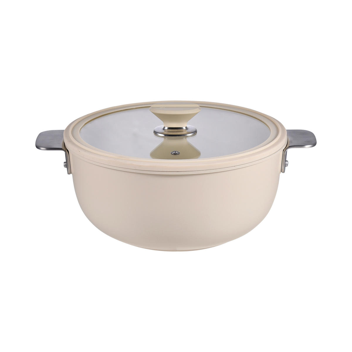 KOCHTOPFSET SHARE PLAY 10-teilig  - Beige/Schwarz, Basics, Glas/Metall (30.3/32/32.6cm) - Masterpro