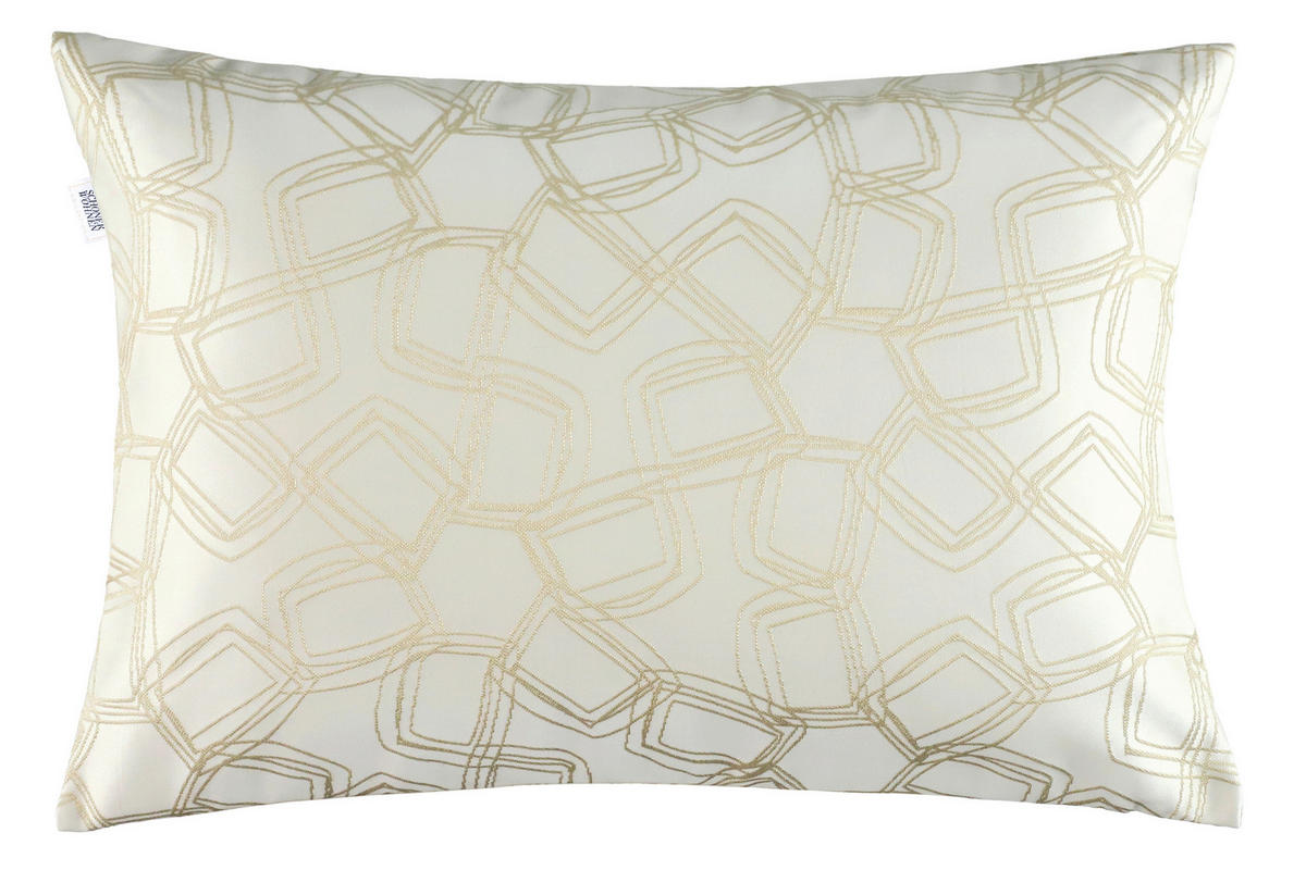 KISSENHÜLLE SW-Turn weiß 58/38 cm  - Creme/Weiß, Design, Kunststoff (58/38cm) - Schöner Wohnen