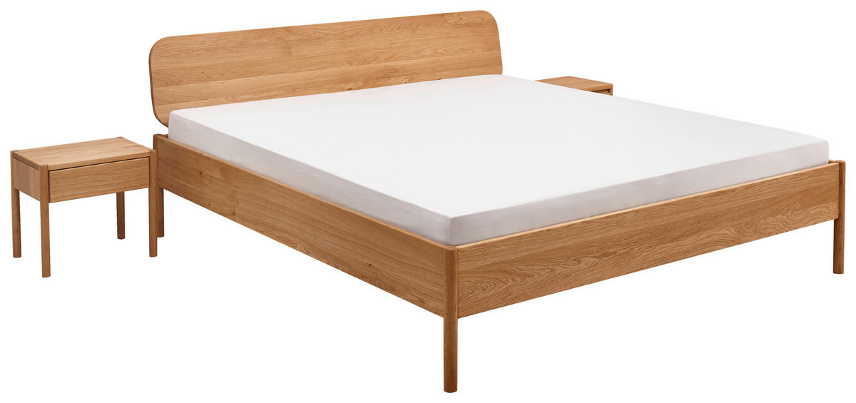 BETT 160/200 cm,  in Wildeiche,  - Wildeiche, KONVENTIONELL, Holz (160/200cm) - Linea Natura