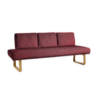 SITZBANK 209/92/78 cm  in Rot  - Eichefarben/Rot, Design, Holz/Textil (209/92/78cm) - Dieter Knoll