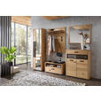 GARDEROBENSCHRANK 60/205/39 cm  - Wildeiche/Schwarz, Basics, Glas/Holz (60/205/39cm) - Linea Natura