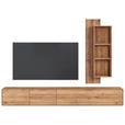 WOHNWAND 2-teilig  in Wildeiche  220/156/40 cm  - Wildeiche, KONVENTIONELL, Holz (220/156/40cm) - Linea Natura