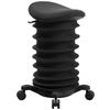 BÜROHOCKER Schwarz, Schieferfarben  - Schieferfarben/Schwarz, Design, Kunststoff/Textil (37,5/58-70/36cm) - Topstar