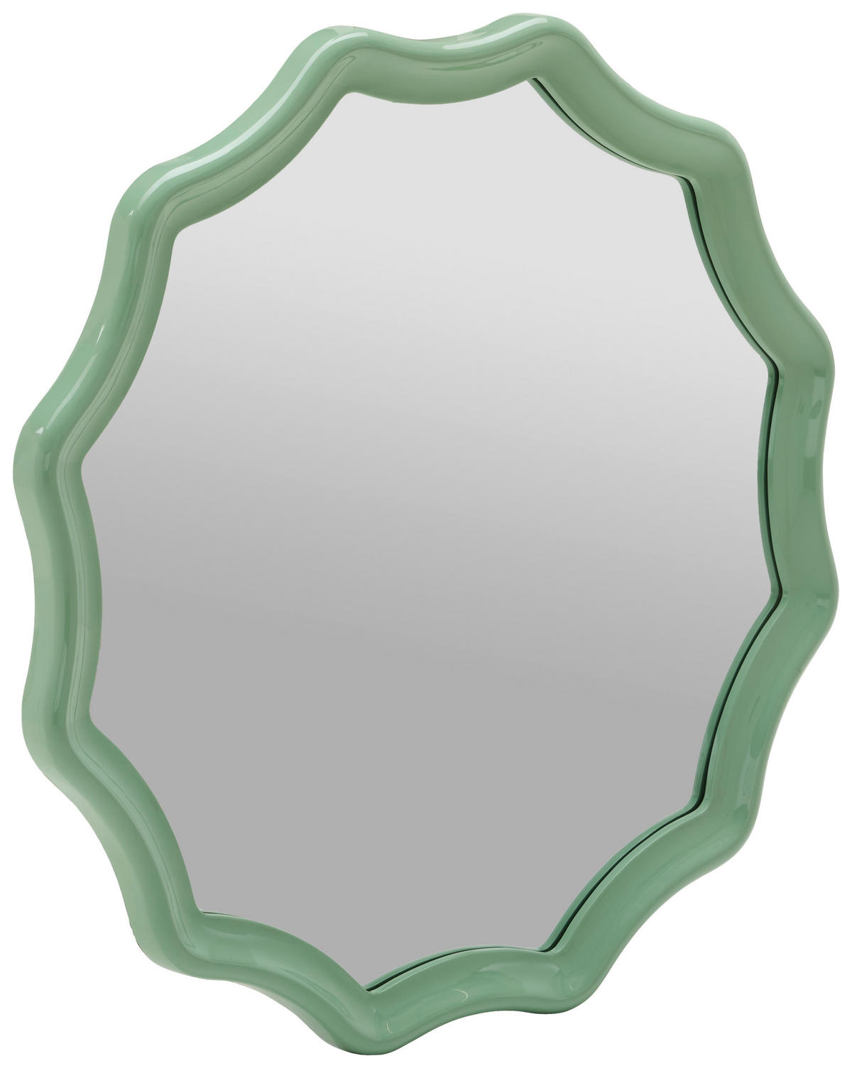 WANDSPIEGEL 100/100/4,5 cm    in wellenförmig  - Grün, Design, Glas/Holzwerkstoff (100/100/4,5cm) - Novel