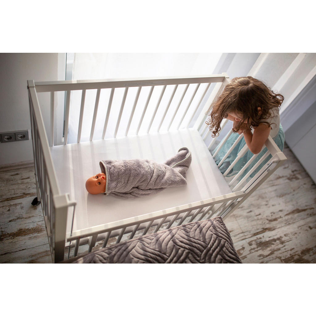 Thumbnail - tiSsi Beistellbett Sophie, Weiß, Holz, Buche, massiv, 94x46x42 cm, höhenverstellbar, sehr stabil, Babymöbel, Babybetten,...