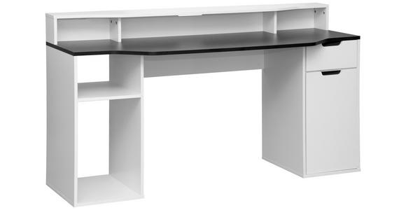 GAMINGTISCH Schwarz, Weiß  - Schwarz/Weiß, Design, Holzwerkstoff (160/60/90cm) - Carryhome