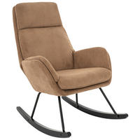SCHAUKELSESSEL in Cord Braun, Schwarz  - Schwarz/Braun, Design, Holz/Textil (70/105/87cm) - Livetastic