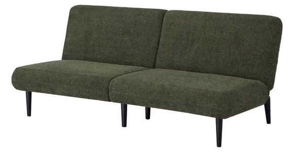 SCHLAFSOFA Webstoff Grün  - Schwarz/Grün, Design, Holz/Textil (184/80/87cm) - Carryhome
