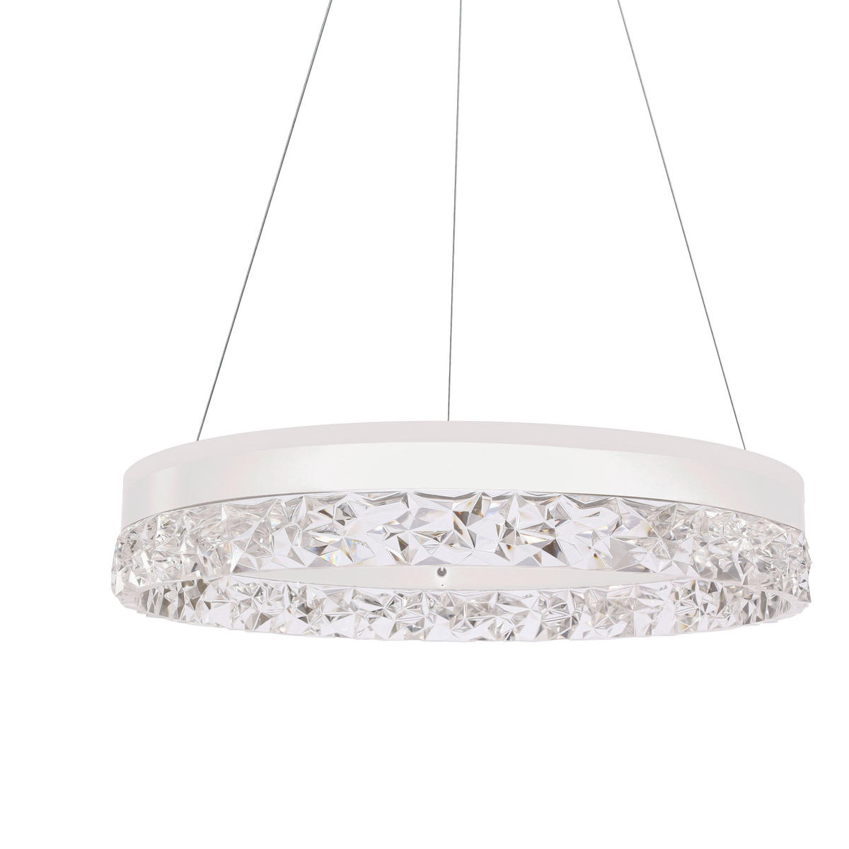LED-PENDELLEUCHTE 50/50/120 cm  - Transparent/Weiß, Design, Kunststoff/Metall (50/50/120cm)