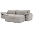 ECKSOFA  in Webstoff Greige  306/198 cm  - Greige/Schwarz, MODERN, Kunststoff/Textil (306/198cm) - Carryhome