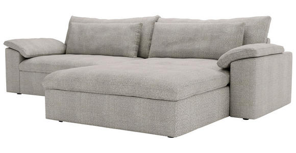 ECKSOFA  in Webstoff Greige  306/198 cm  - Greige/Schwarz, MODERN, Kunststoff/Textil (306/198cm) - Carryhome