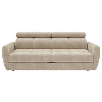 SCHLAFSOFA Flachgewebe Beige Liegefunktion, Rücken echt  - Beige/Schwarz, Konventionell, Textil/Metall (227/86-100/99cm) - MID.YOU