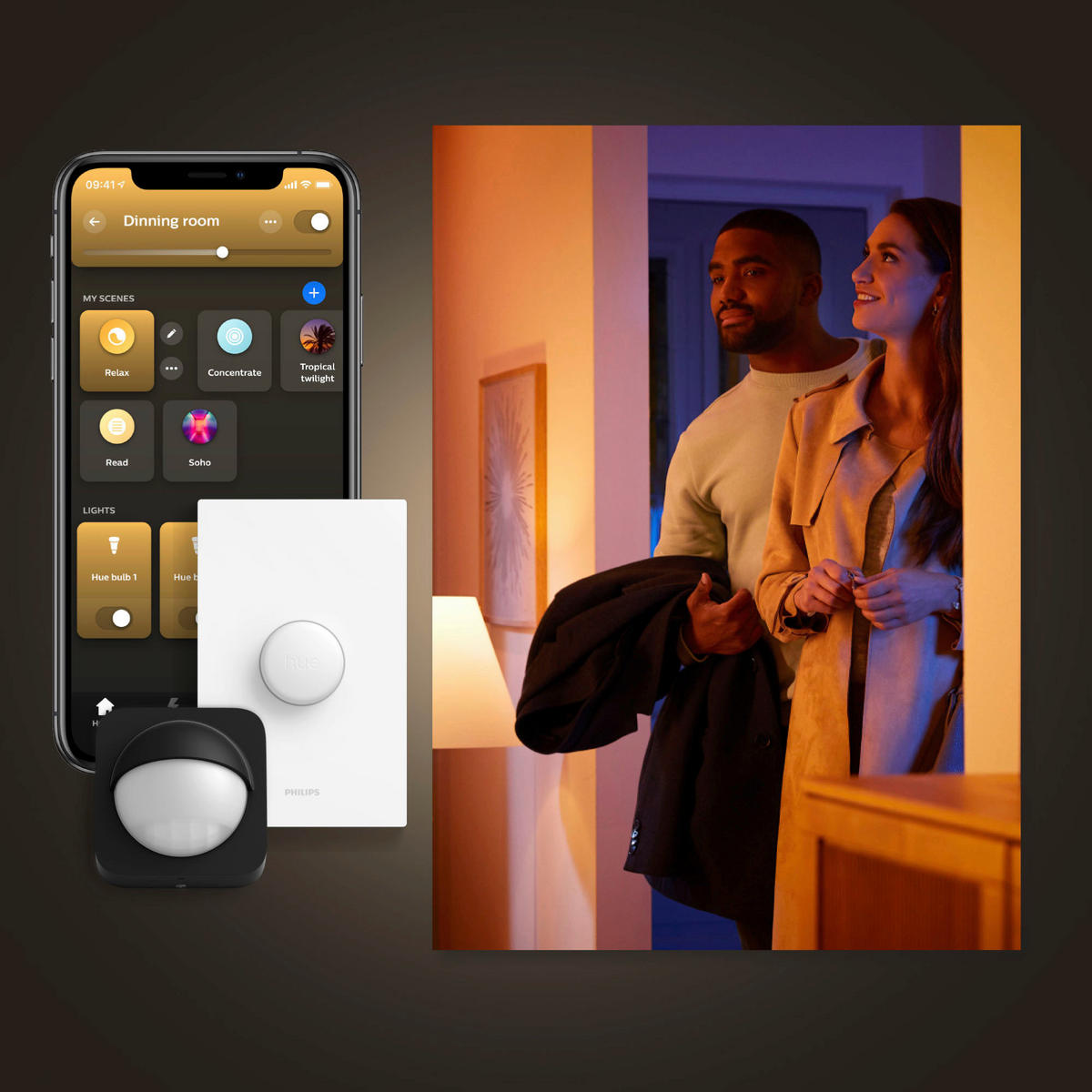 LED-LEUCHTMITTEL   E27 6,8 W  - Schwarz, Basics, Glas (7,2/16,8/7,2cm) - Philips HUE