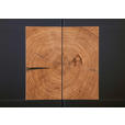 SIDEBOARD  in 120/87/40 cm  - Eichefarben/Anthrazit, MODERN, Glas/Holz (120/87/40cm) - Linea Natura