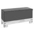TRUHENBANK Lederlook, Webstoff Wildeiche massiv Braun, Eichefarben, Grau - Eichefarben/Braun, Design, Holz/Textil (121/61/45,5cm) - Linea Natura