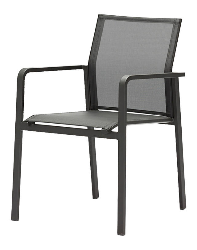 STAPELSESSEL Metall, Textil Anthrazit  - Anthrazit, Modern, Textil/Metall (55/85/61cm) - Zebra 