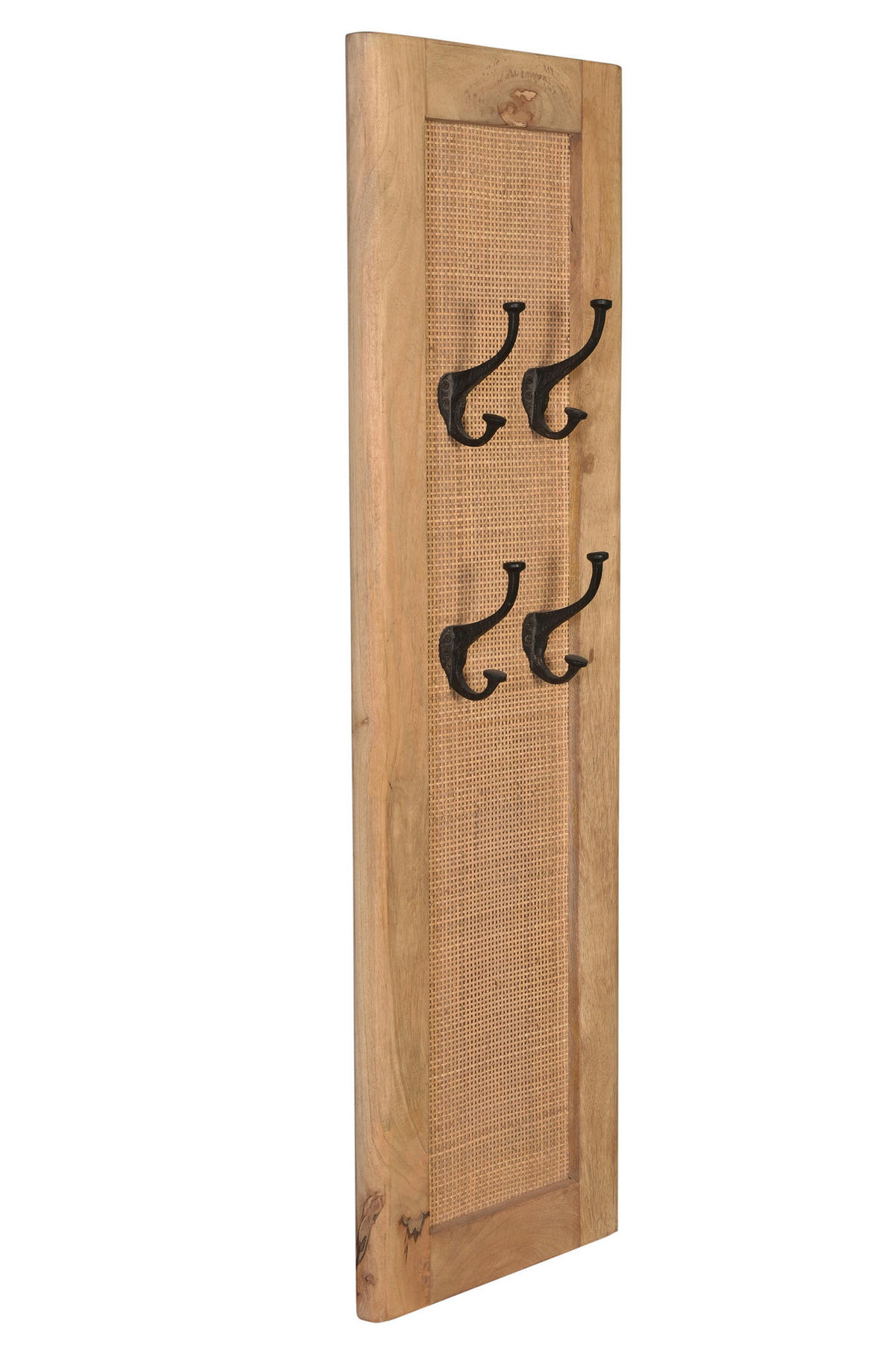 GARDEROBENPANEEL  in 35/110/8 cm  - Schwarz/Naturfarben, Design, Holz/Metall (35/110/8cm) - MID.YOU