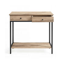 KONSOLENTISCH Schwarz, Sandfarben  - Sandfarben/Schwarz, Trend, Holzwerkstoff/Metall (100/30/80cm) - Boxxx