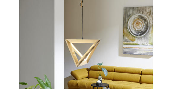 LED-HÄNGELEUCHTE 42/42/100 cm - Braun, Natur, Holz (42/42/100cm) - Dieter Knoll