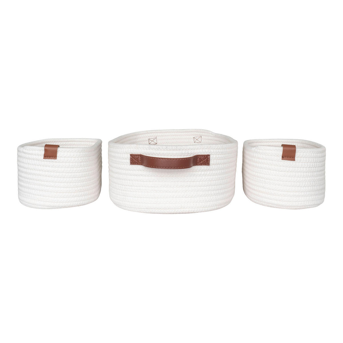 KORBSET - Braun/Weiß, Basics, Textil