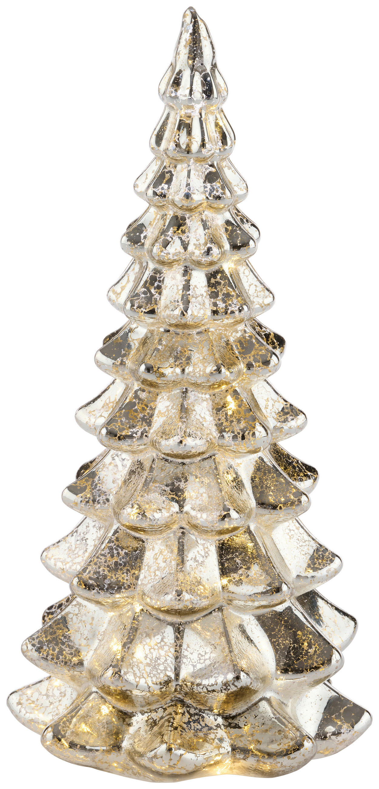 LED-DEKORATIONSLAMPA 10,40/10,40/22,00 cm   - silver, Lifestyle, glas (10,40/10,40/22,00cm)