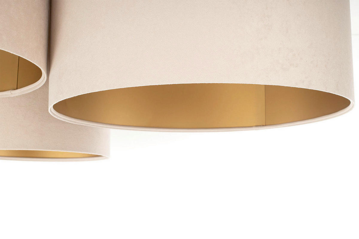 DECKENLEUCHTE Swing  88/92/34 cm  - Beige/Goldfarben, Design, Kunststoff/Textil (88/92/34cm)