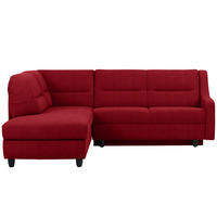 ECKSOFA in Chenille Rot  208/226 cm  - Rot/Schwarz, KONVENTIONELL, Textil (208/226cm) - Sedda