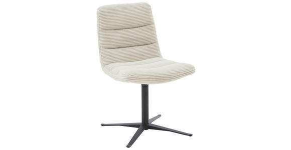 STUHL - Schwarz/Naturfarben, Design, Textil/Metall (52/88/66cm) - Dieter Knoll